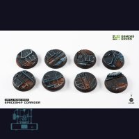 Spaceship Corridor Bases, Round 28mm (x8)