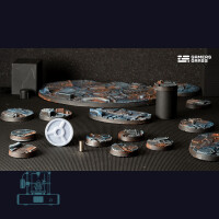 Spaceship Corridor Bases, Round 28mm (x8)