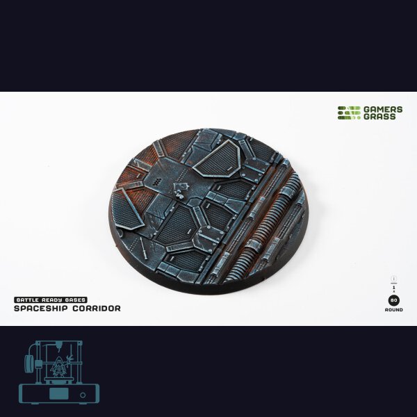 Spaceship Corridor Bases, Round 80mm (x1)